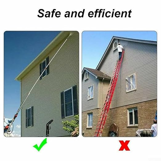 Gutter Cleaning Tool Spray Wand 5 Nozzles, 4000PSI Lance Extension Roofs Gutters