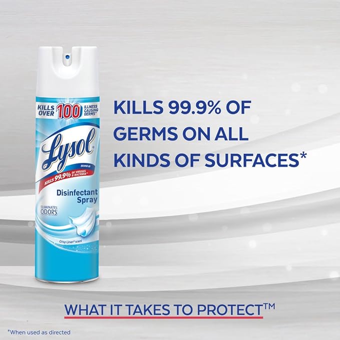 Lysol Disinfectant Aerosol Spray, Spring Waterfall Scent, 19 Ounces (Case of 12)