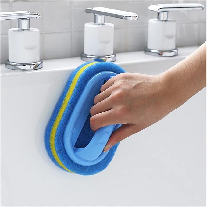 Kitchen Cleaning Bathroom Kitchen Glass Wall Cleaning Bath Brush Handle Sponge Bath BottomBathtub Ceramic Cleaning Tools