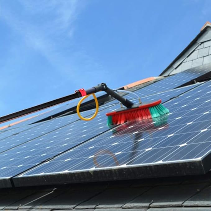 Photovoltaic Panel Cleaning, 3.6-11M Water Fed Telescopic Brush, Window Clean, Extendable Cleaner Conservatory Roof Cleaning Tools Roof/4M 18Ft