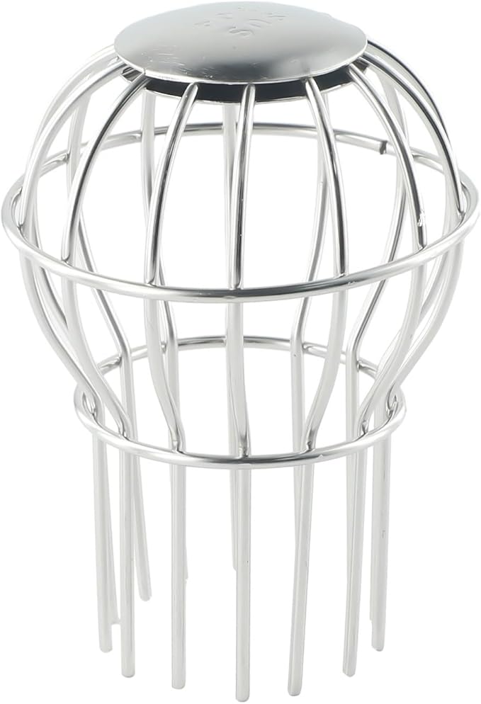 304 Stainless Steel Drain Filter Strainer, Anti-Blocking Round Downspout Mesh Cover for Roof Gutter Cleaning Tool(75MM)