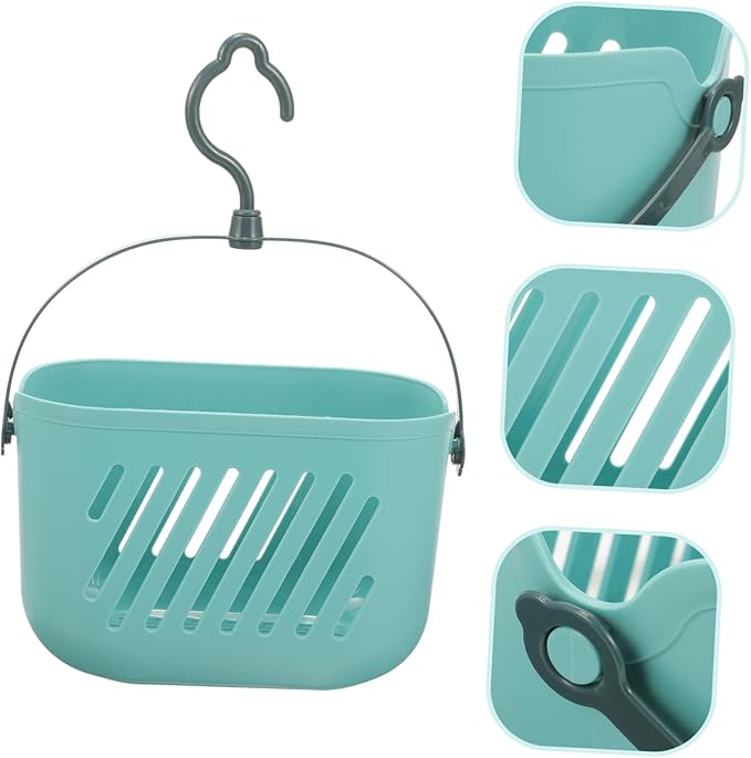 PRETYZOOM Hanging Shower Basket Portable Cleaning Supply Basket Plastic Bathroom Organizer over Toilet Storage for Shampoo Conditioner Loofahs Bath Accessories