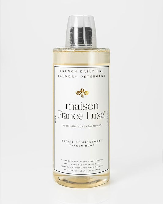 French Laundry Detergent, Plant Based Laundry Soap With Olive Oil and Coconut Oil for Machine or Hand Wash, Daily Use Formula for Colors and Whites, Ginger Root, 34 Fl Oz