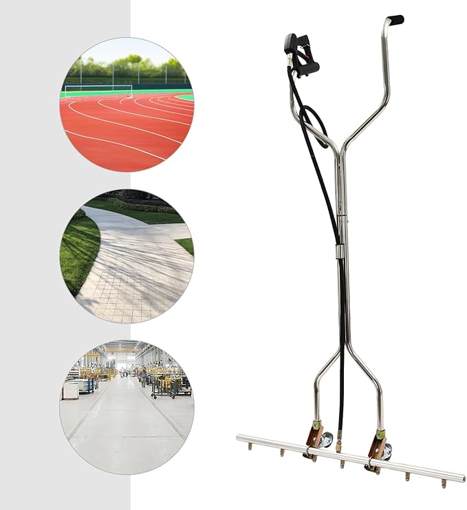 39” Professional Power Washer Broom, Stainless Steel Pressure Washer Water Broom Attachment with 7 Nozzles, 60°C/140°F Max Temperature Water Broom for Driveway, Concrete, Truck Undercarriage, 5000PSI