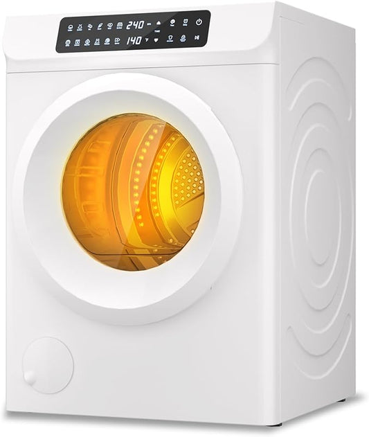 VCJ 3.6 cu.ft Portable Dryer, 1400W Electric Clothes Dryer with 12 Drying Modes & LED Control Panel, Front Load Compact Dryer for Home, Apartment, Dorms