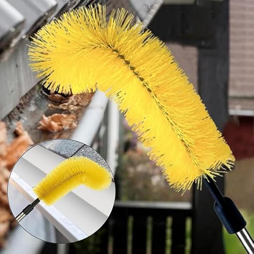 Adjustable Telescopic Gutter Cleaning Tool Homeowners DIY Enthusiasts - Safe Effective Gutter Cleaner with Extension Rod Inspection Mirror(04)