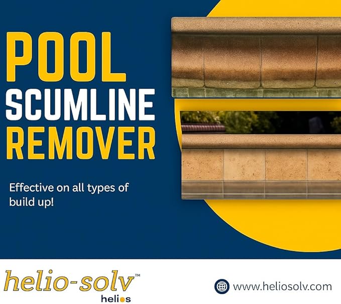 Pool Calcium & Scale Remover – Professional Pool Tile, Waterline & Hard Water Stain Cleaner for Calcium, Lime, Rust & Mineral Deposits