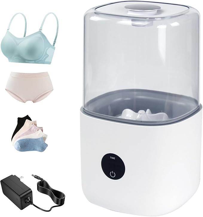 Portable Mini Washing Machine, 4L Mini Washing Machine, AC Powered Compact Washer for Underwear, Baby & Pet Clothes, Countertop Laundry Machine for Singles, Apartments, RV