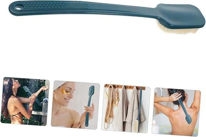 balacoo 3pcs Practical Bath Brush Handle Soft Bristles Shower Scrubber for Gentle Exfoliation for Body and Back Convenient Cleaning Tool for Men Women Design