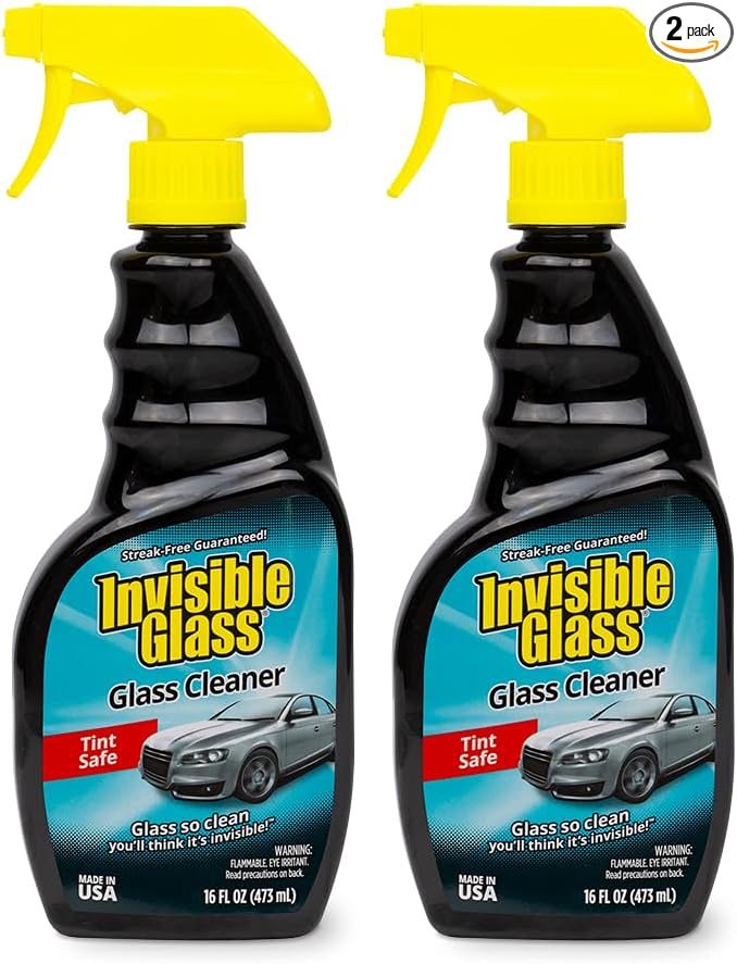Invisible Glass 92163-2PK Premium Glass Cleaner Spray for Car Windshields and Windows, Automotive and Home Window Cleaner, Streak-Free, Ammonia-Free, Tint-Safe ?€? 16 fl oz (Pack of 2)