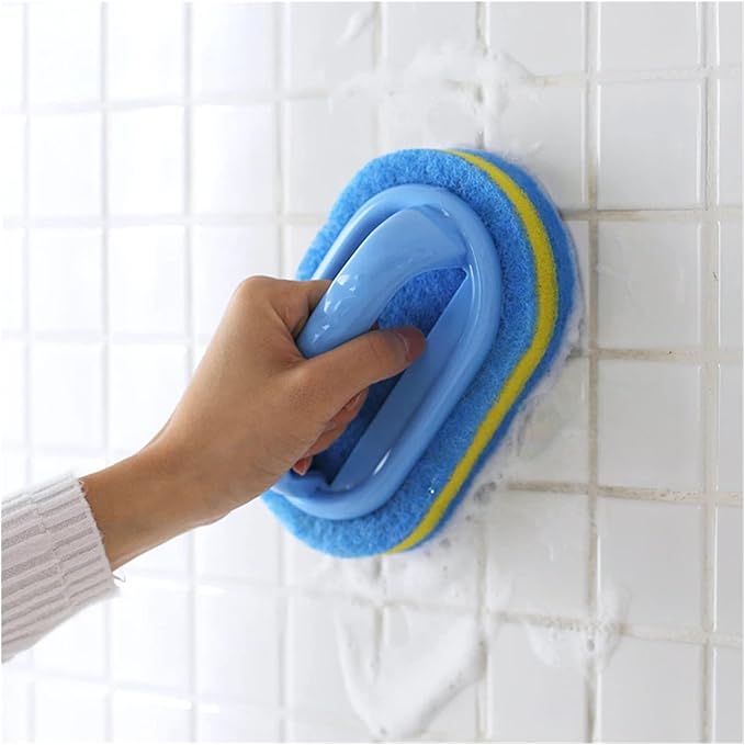 Kitchen Cleaning Bathroom Kitchen Glass Wall Cleaning Bath Brush Handle Sponge Bath BottomBathtub Ceramic Cleaning Tools