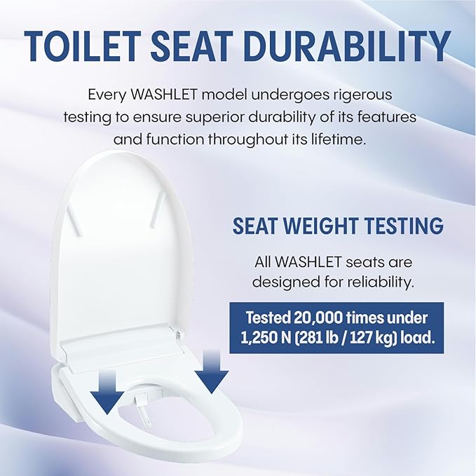 TOTO® WASHLET®+ S7A Electronic Bidet Toilet Seat with EWATER+® Bowl and Wand Cleaning, Auto Open and Close Contemporary Lid, Elongated, Cotton White - SW4736AT40#01