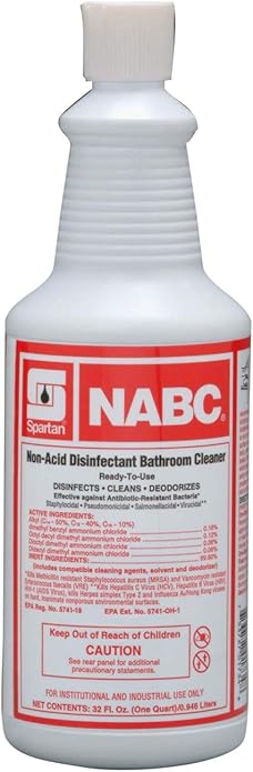 Spartan NABC RTU Restroom Cleaner Blue, 1 qt, Floral, Liquid | 12/Case