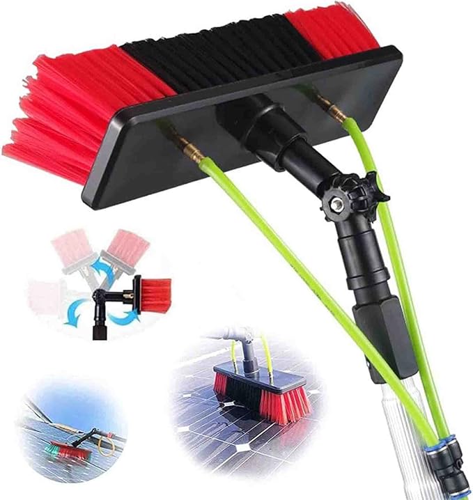 Photovoltaic Panel Cleaning Window Clean 5-12M Water Fed Telescopic Brush Extendable Cleaner Conservatory Roof Cleaning Tools 12M Rod 30Cm Brush Head,12M,50Cm Brush Head,11,50cm Brush Head