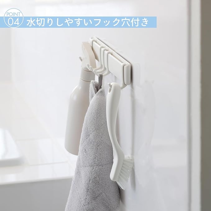 Marna W602GY Bath Mini Brush (Hanging/Small/Gray) Bath Cleaning Brush (Drain/Faucet Around/Bathtub/Bath)