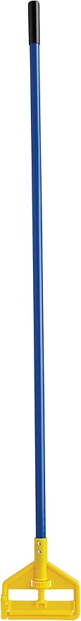 Rubbermaid Commercial Products Invader Fiberglass Wet Mop Handle, 60-Inch, Blue, Heavy Duty Mop Head Replacement Handle for Industrial/Household Floor Cleaning, Quick Change Mop Head Handle