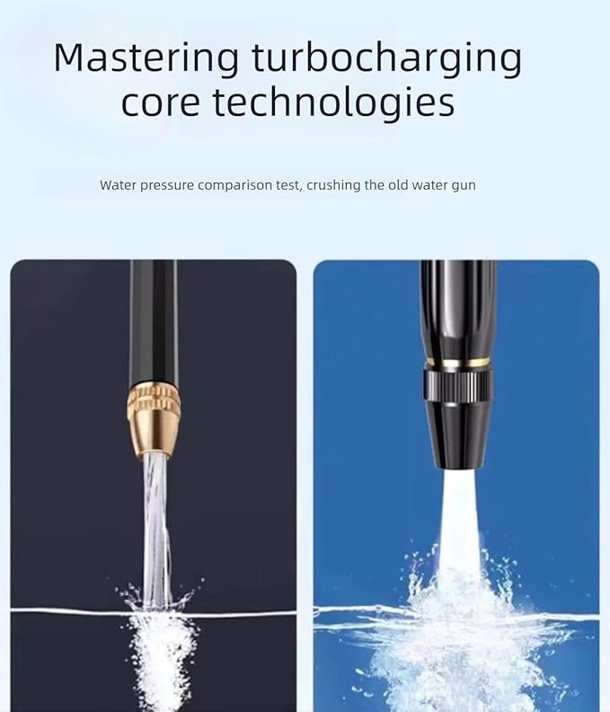 Home high-Pressure car wash Water Gun with Booster Nozzle, a Must-Have for Watering Plants and Vegetables, and car Washing.