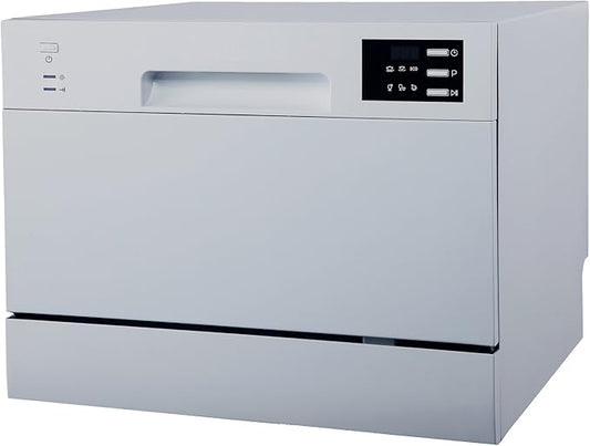 SPT SD-2225DS Countertop Dishwasher with Delay Start & LED, Silver, Silver
