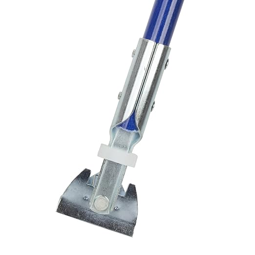SPARTA Jaw Clamp Dust Mop Handle, Floor Dust Mop Frame Handle, Gripper Holder with Clip-On Connector for Floor Cleaning, Janitorial Supplies, Commercial Use, 60 Inches, Blue