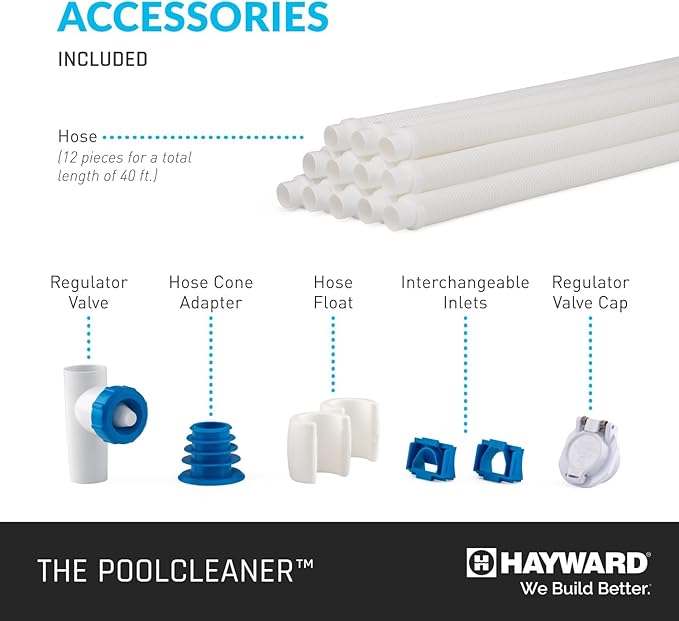 Hayward W3PVS40JST Poolvergnuegen Suction Pool Cleaner, Automatic Vacuum for In-Ground Pools up to 20 x 40 ft.