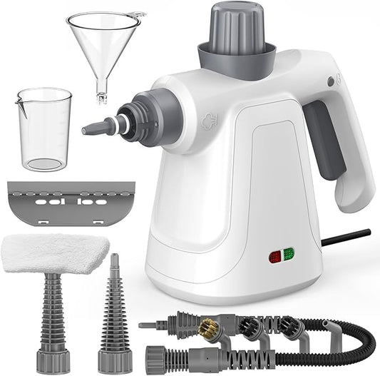 High-Power Handheld Steam Cleaner – 1300W, 230°F, Chemical-Free, 14-Piece Accessory Set, Safety Lock, Ideal for Deep Cleaning