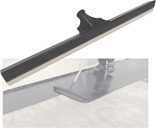 24in Epoxy Squeegee, Teeth Notched Squeegee for Self Leveling Cement Urethane Epoxy Floor Wall Spreader, Lightweight Professional Epoxy Tool for Garage Floors Driveways Walls, Black
