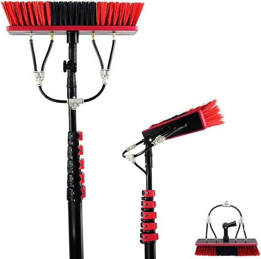 6m Solar Panel Cleaning Brush and Pole,Photovoltaic Panel CleaningTrucks Windows Water Fed Extendable Brush Roof Cleaning Tools Conservatory roof Cleaner,30cm-1 Count