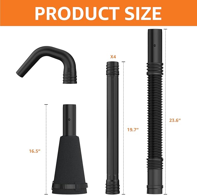Sealegend Universal Leaf Blower Gutter Attachment, Gutter Cleaning Tools from Ground with Suppotive Structure and Telescopic Hose All-Round Cleaning, 11 Feet