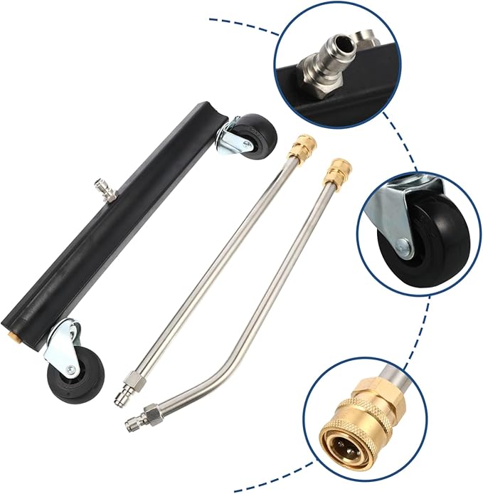 High-Pressure Chassis Cleaner Brush Car Wash Broom Truck Undercarriage Cleaning Tool