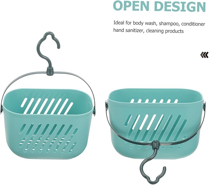 PRETYZOOM Hanging Shower Basket Portable Cleaning Supply Basket Plastic Bathroom Organizer over Toilet Storage for Shampoo Conditioner Loofahs Bath Accessories