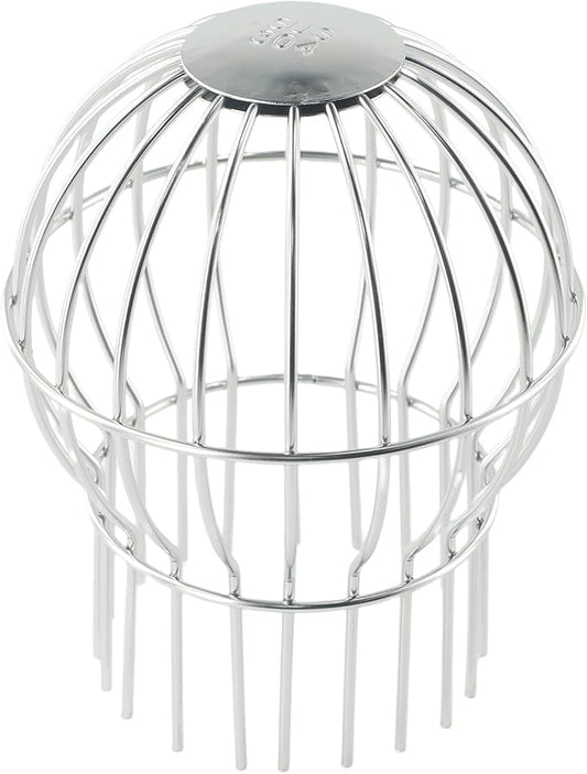 304 Stainless Steel Drain Filter Strainer, Anti-Blocking Round Downspout Mesh Cover for Roof Gutter Cleaning Tool(160MM)
