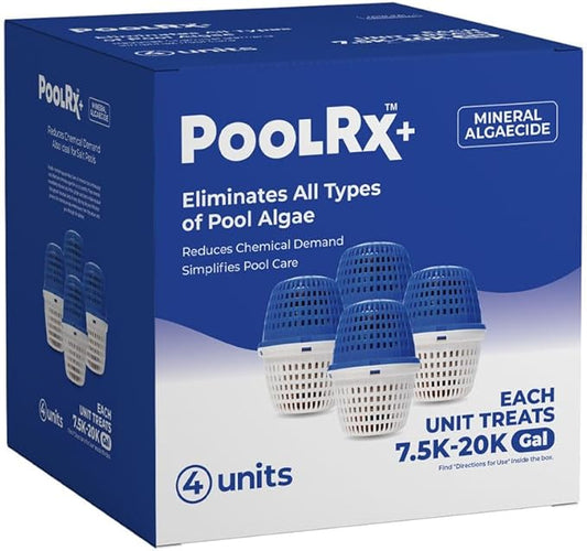 PoolRX+ Pool Unit 7.5k-20k gallons (4-Pack), Blue, (331003)