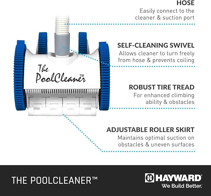 Hayward W3PVS40JST Poolvergnuegen Suction Pool Cleaner, Automatic Vacuum for In-Ground Pools up to 20 x 40 ft.