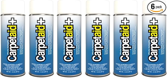 Carpet Aid Spot and Stain Remover, pH Balanced Cleaner for Carpets, Rugs, and Upholstery – Removes Oil, Grease, Ink, Coffee, Pet Urine, and Lipstick