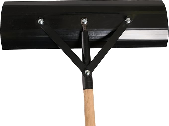 SCENIC ROAD Farm & Ranch Scraper Tool – Heavy Duty Ice Scraper with 24" Reversible Blade & 58" Long Handle Scraper – Poly Scraper for Driveway Ice, Barn, Paint or Wood – Made in USA (Model SRP24)