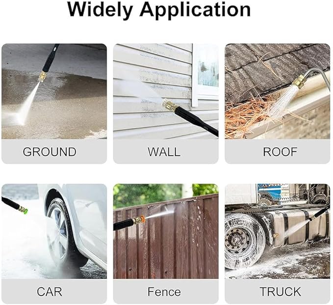 Pressure Washer Extension Wand-Gutter Cleaning Tools Extension Wand Power Washer Replacement,1/4Inch Quick Connect Durable Easy to Use Black&Silver