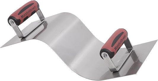 MARSHALLTOWN Single Piece Curb and Gutter Tools, Hand Tool Type, 3" Gutter Radius, 6" X 6" X 6" Top X Face X Bottom, 51 Millimeter Curb Radius, Made in the USA, CG511SSD
