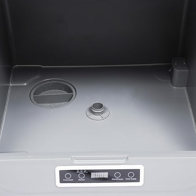 110V 800W Countertop Dishwasher w/360°Spray, 3 Wash Programs Portable Dishwasher w/Strong Air-Dry System, Automatic Dishwasher for Kitchen, Office, RV, 12-20 Tablewares (17.72 * 15.75 * 17.3in-white)
