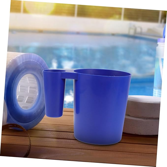 POPETPOP 2pcs Pool Cleaning Scoop Ergonomic Handle Plastic Design for Easy Debris Removal Essential Pool Accessory for Maintenance and Chemical Measurement