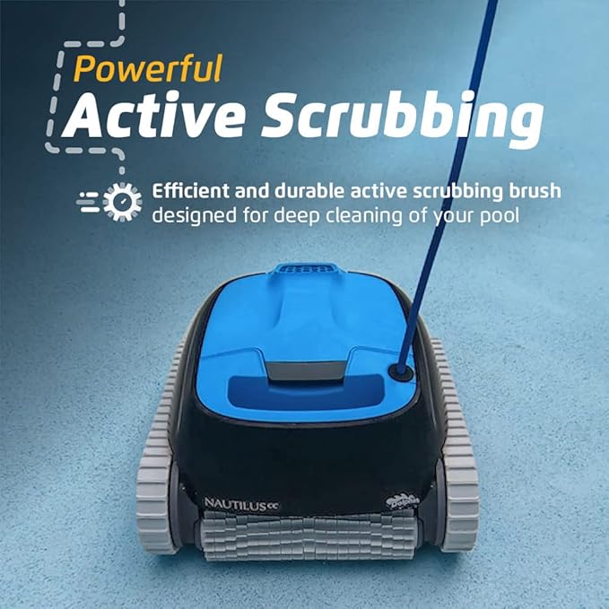 Dolphin Nautilus CC Automatic Robotic Pool Vacuum Cleaner Includes Caddy and Classic Cover for Storage and Protection, Ideal for In-Ground Pools up to 33 FT in Length