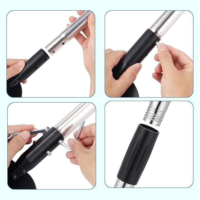 Snow Shovel,Ice Scraper Tool for Driveway,Cleaning Weed Removal Tool Floor Scraper Long Handle Flat Shovel Snow Ice Chopper Ice Removal Tool for Walkway Driveway Road Clean
