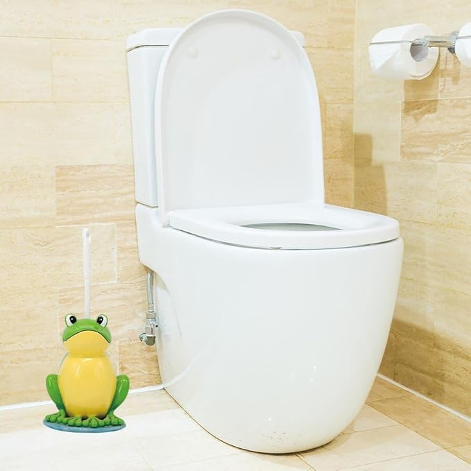 Toilet Brushes & Holders Novelty Toilet Brush Holder Cartoon Frog Cow Monkey Resin Toilet Scrubber Set Toilet Brush Cleaning Tool
