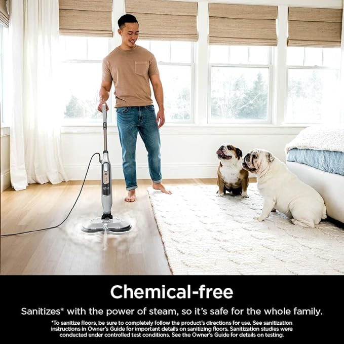 Shark Steam & Scrub with Steam Blaster Technology All-in-One Hard Floor Steam Mop with 3 Steam Modes & LED Headlights S8201, Rotator White