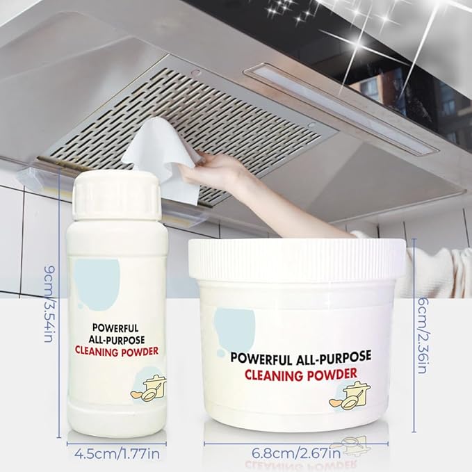 Powerful Kitchen All-purpose Powder Cleaner, 2025 New Super Strong Grease Remover, Instant Kitchen All-Purpose Cleaning Powder, Heavy Kitchens Duty Degreaser Multi-Purpose Cleaning Paste (2, 250g)