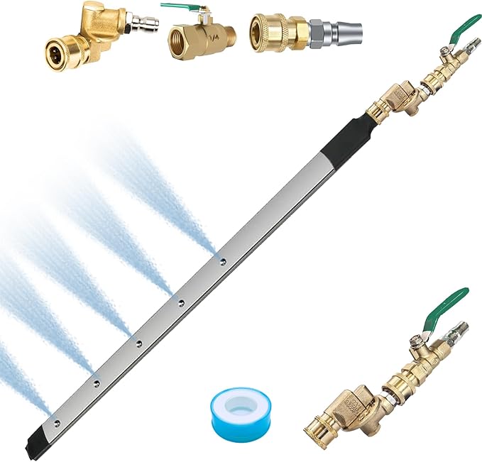 40 in Radiator Cleaning Wand, 4500 Psi Radiator Flush And Cleaner Tool, 1/4'' Radiator Cleaning Wand Tool For Pressure Washer, Quick Water Tank Cleaner For Household Cars Trucks Suv Rv (40 in/100cm)