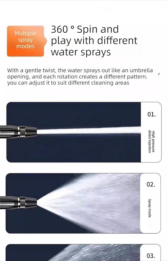 Home high-Pressure car wash Water Gun with Booster Nozzle, a Must-Have for Watering Plants and Vegetables, and car Washing.