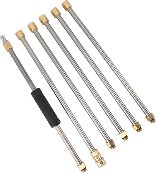 Pressure Washer Wand with Gutter Cleaner Attachment, 90 Inch Rod for Power Washer Lance, Wall Roof Gutter Cleaning Tool