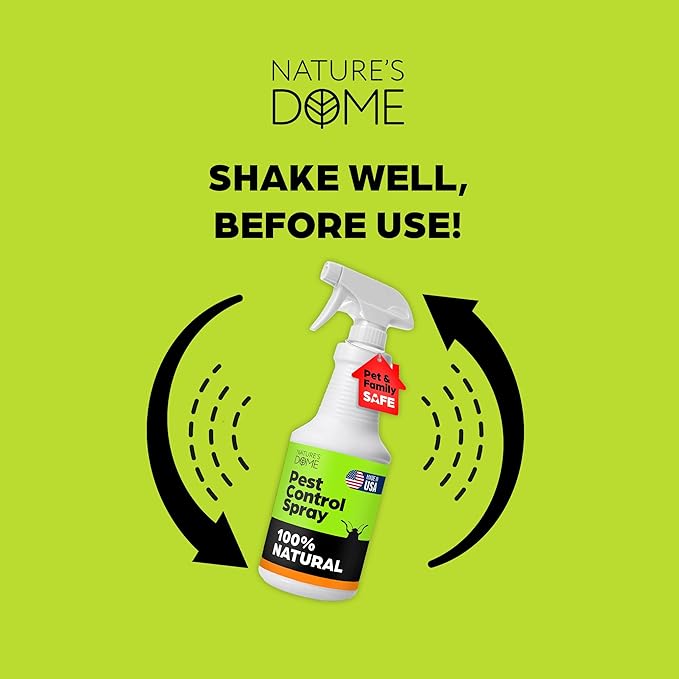 Nature?€?s Dome Pest Control Spray 16 Oz | 100% Natural Ant Killer & Bug Spray for Indoor & Outdoor Use | Eco-Friendly Bug Spray for Flea, Ticks, Ant & Mosquitos | Safe for Pets and Kids