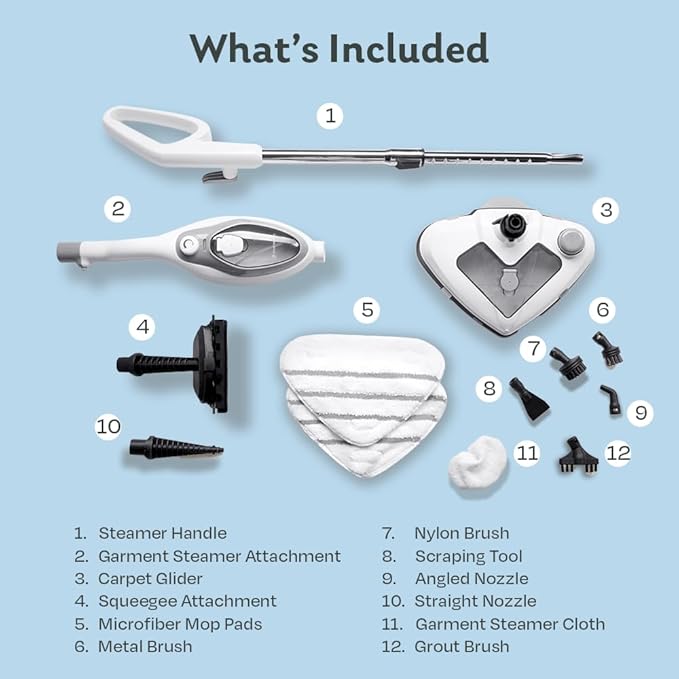 Steam & Go 10-in-1 Multi-Surface Steam Mop - Deep Clean with Heat