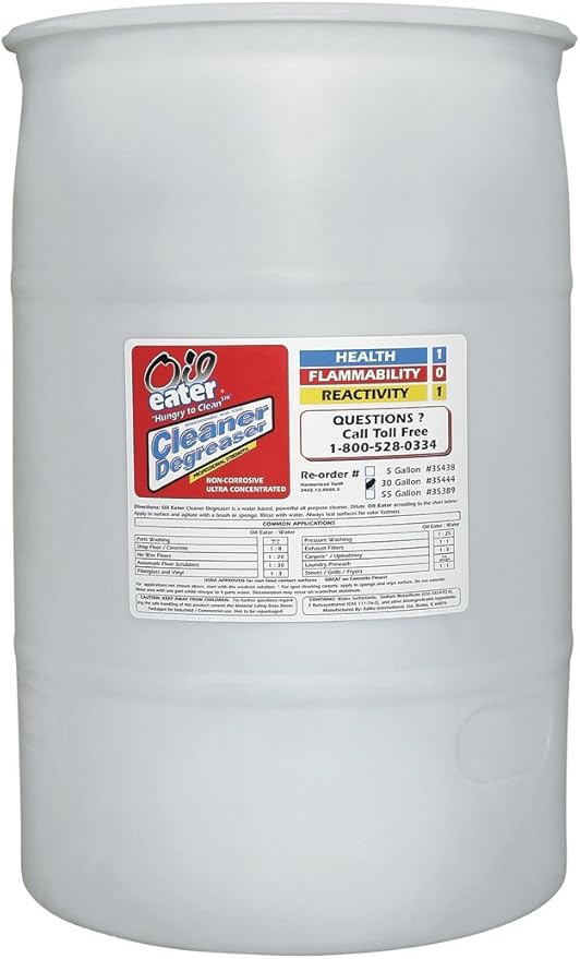 Oil Eater CLEANER/DEGREASER, 55 GAL DRUM, LIQUID, CLEAR